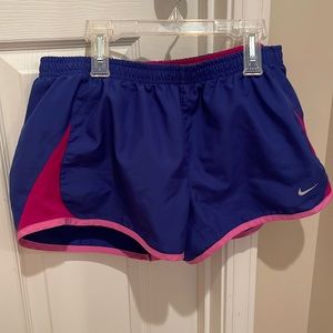 Nike Women's Athletic Shorts - Blue and Pink